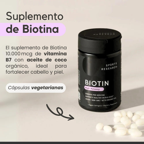 SUPLEMENTO DE BIOTINA -  CABELLO Y PIEL BRILLANTE