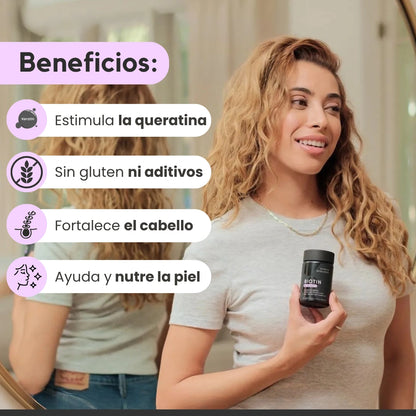 SUPLEMENTO DE BIOTINA -  CABELLO Y PIEL BRILLANTE
